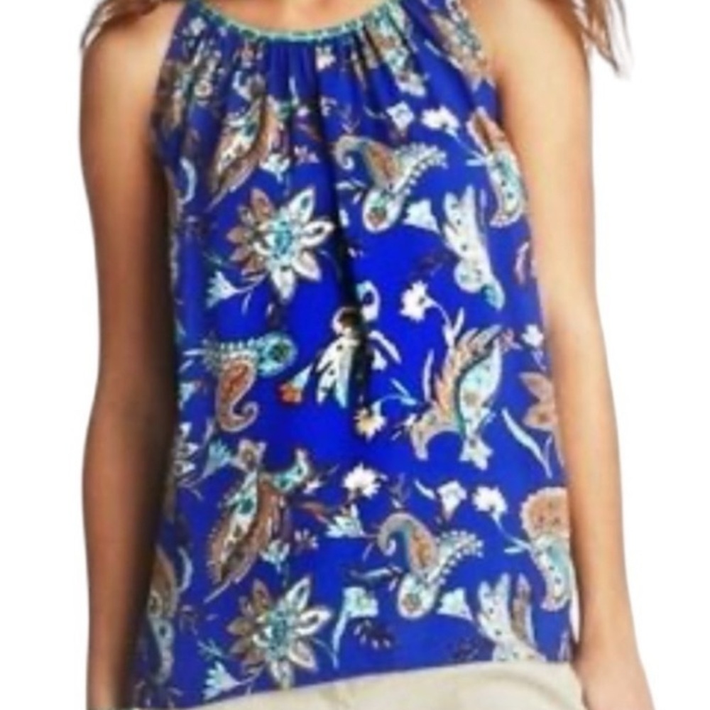 Loft- Floral Paisley Blue Women's Tank Top